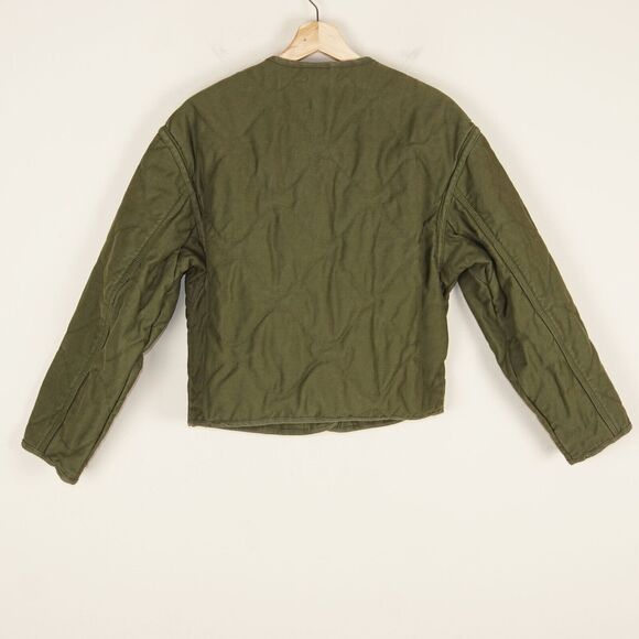 Aritzia Wilfred Free Green Quilted Cotton Bomber Jacket Womens Sz XS - Picture 2 of 10